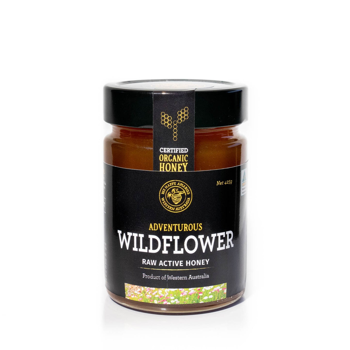 Bee Happy Apiaries | Certified Organic Wildflower Raw Honey