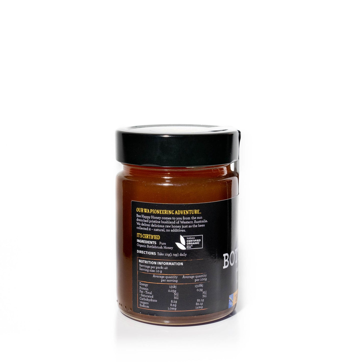 Bee Happy Apiaries | Certified Organic Bottlebrush TA35+ Active Honey